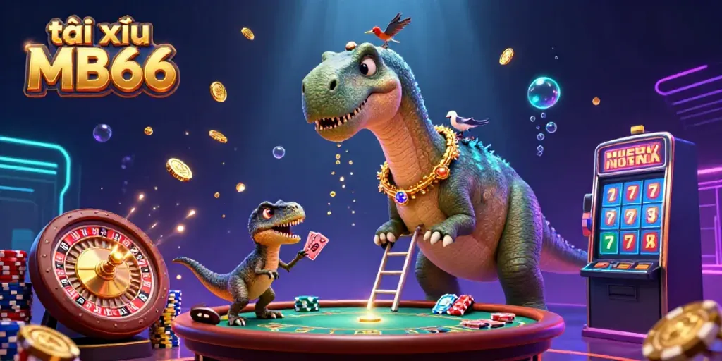 Experience thrilling gameplay with tài xỉu MB66 as characters engage in a vibrant casino adventure.