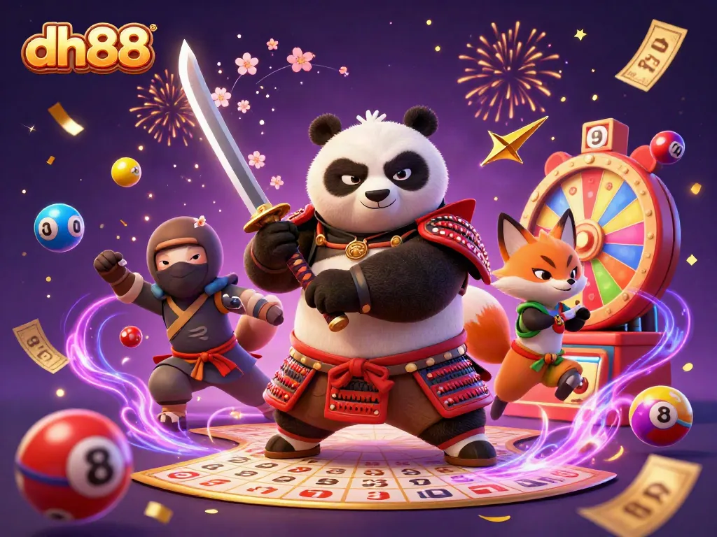 Experience thrilling gameplay at dh88 with colorful elements and dynamic characters in a vibrant casino world.