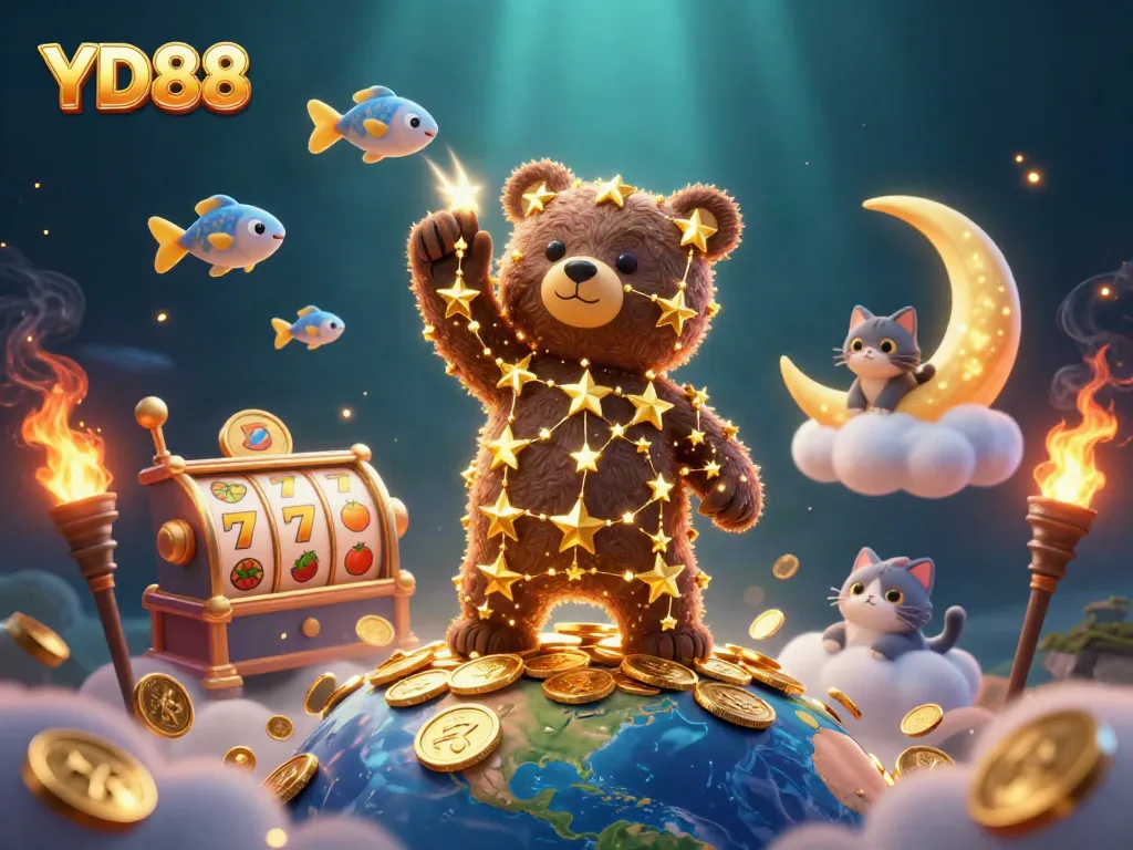 Experience thrilling spins at YD88 with vibrant golden coins and dynamic slot reels, perfect for casino lovers.