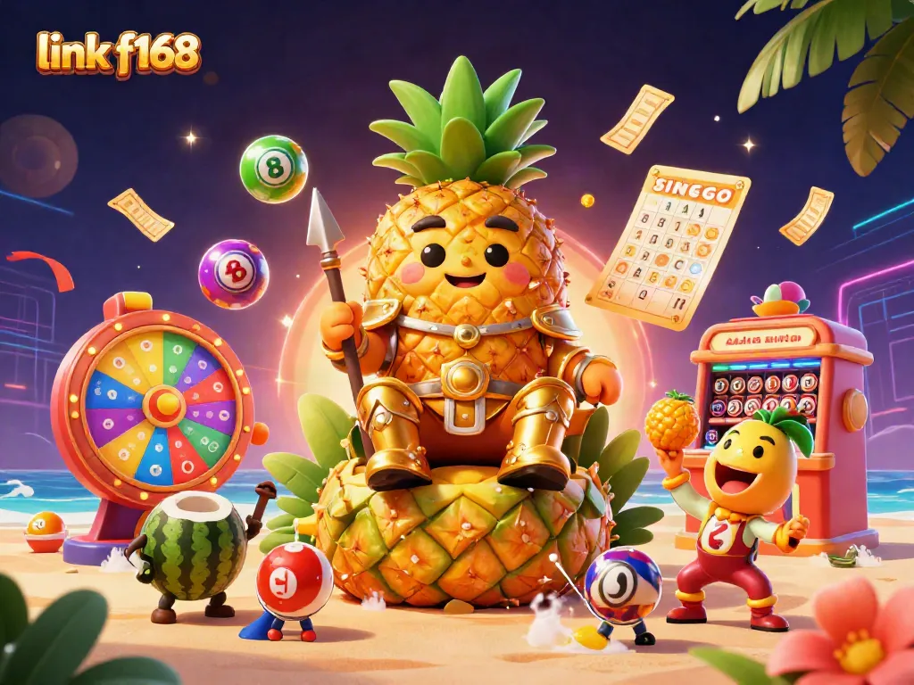 Experience the excitement of gaming at link f168 with vibrant 3D illustrations of casino themes.