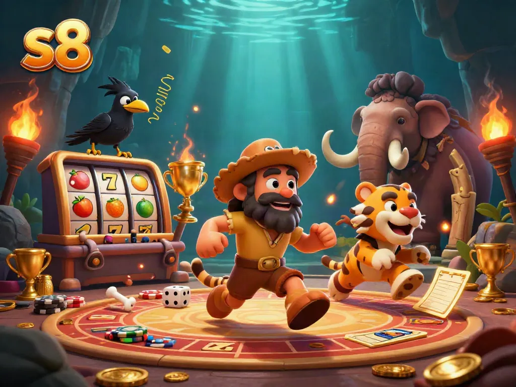Engage in thrilling slots action as the s8 gambling group generates excitement with dynamic characters and vibrant casino elements.
