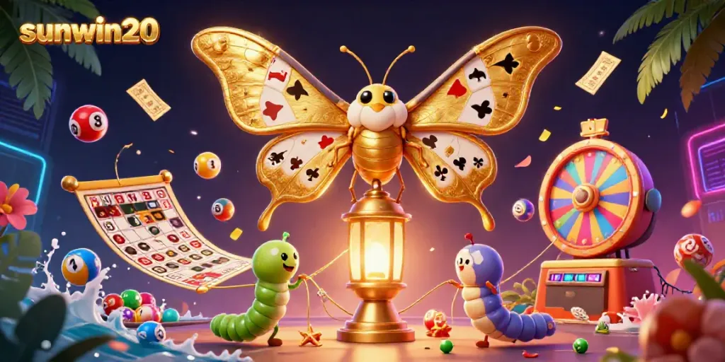 Experience thrilling gaming features at sunwin20 with vibrant lottery, bingo, and casino elements.